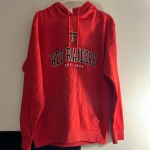 NEW Texas Tech Red Raiders Mens Hoodie Red Sweatshirt Pocket Size Medium